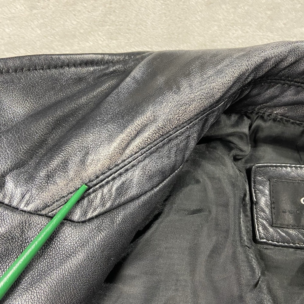 VTG Colebrook Soft Leather Jacket Blazer Black Women's L 90s Minimalism Grunge - Picture 8 of 16